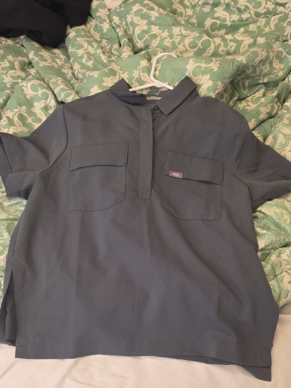 FIGS Moss Technical Scrub Top